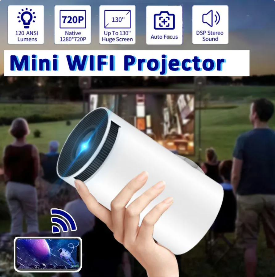 Mini Portable Projector - 4K Wi-Fi