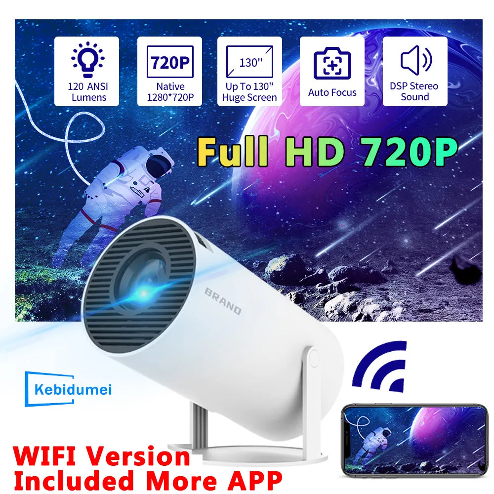 4K WIFI Projector 720P Portable MINI Projectors Home Theatre